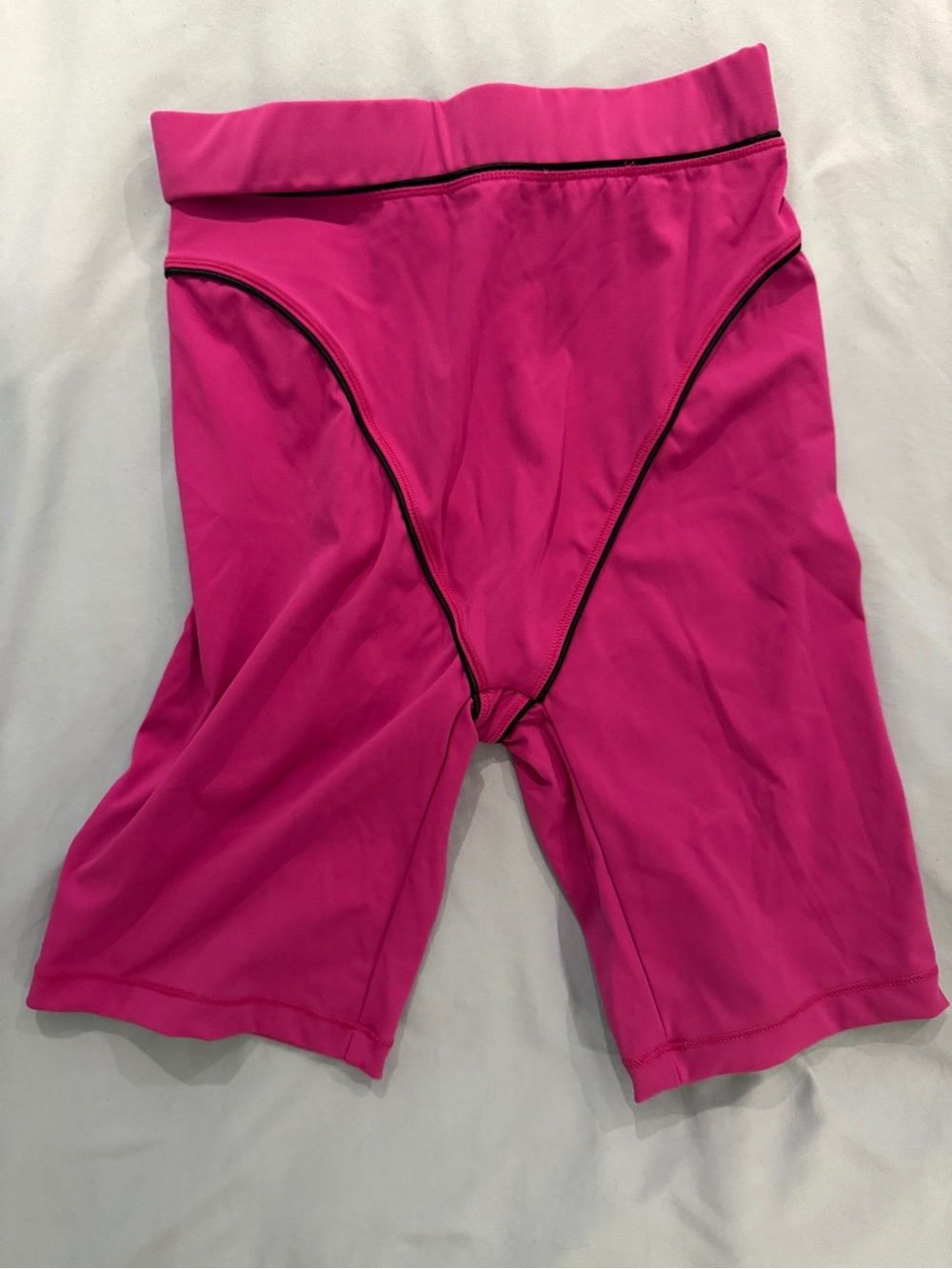 Noize Bright Fuchsia Bike Shorts with Black Piping